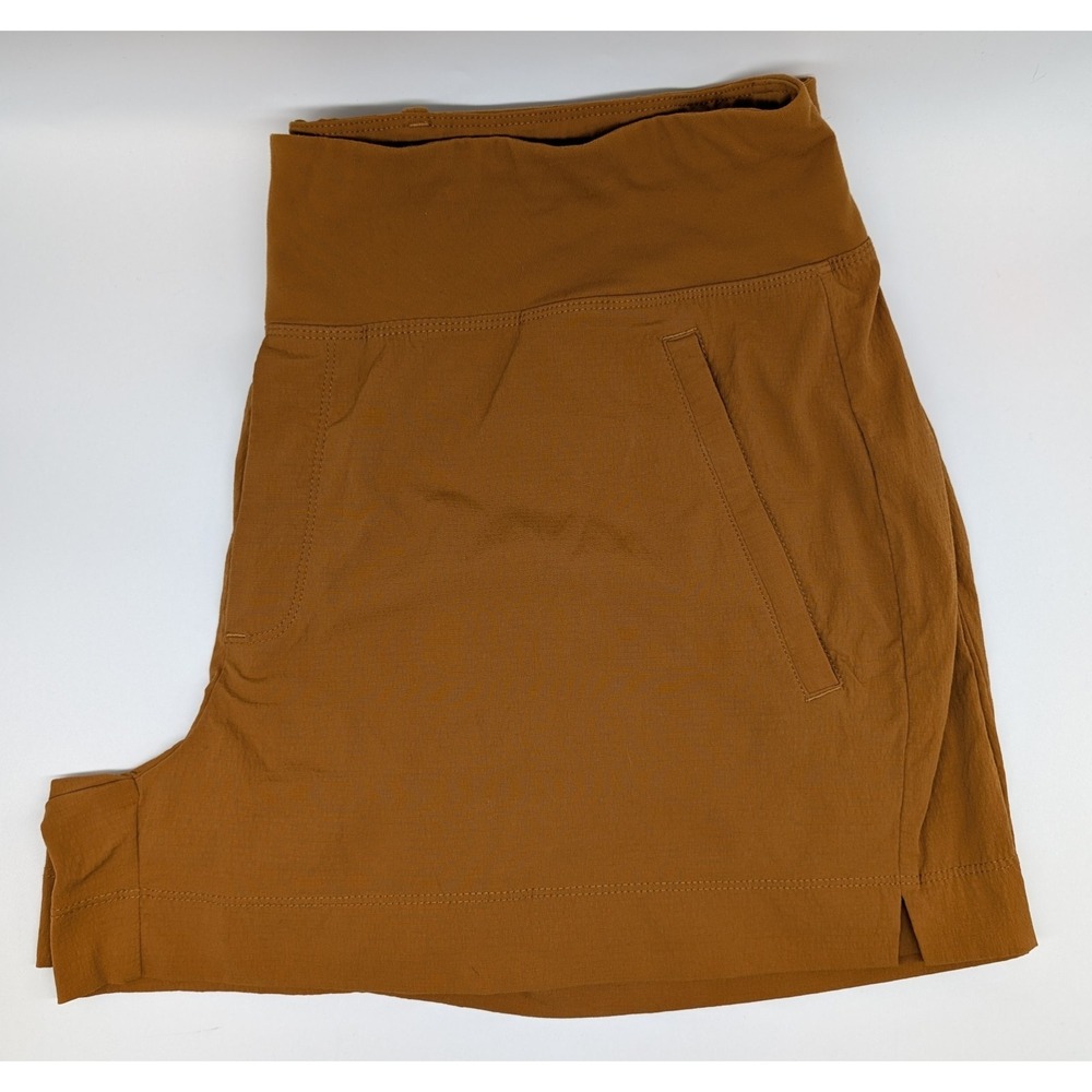 Athleta Trekkie North Shorts Women's size 18‎ Orange Athletic Gym Hiking 530626